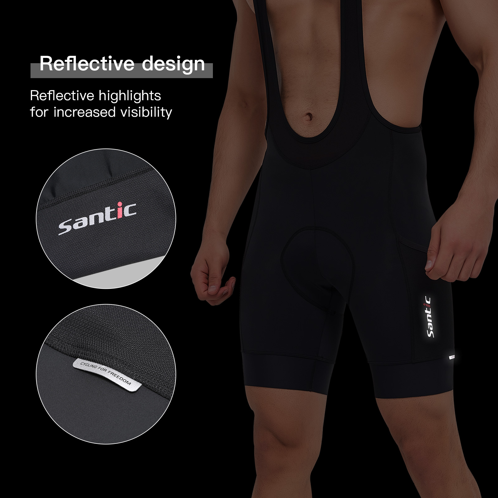 Santic Men Cycling Bib Shorts  - Race Bib 评论和价格