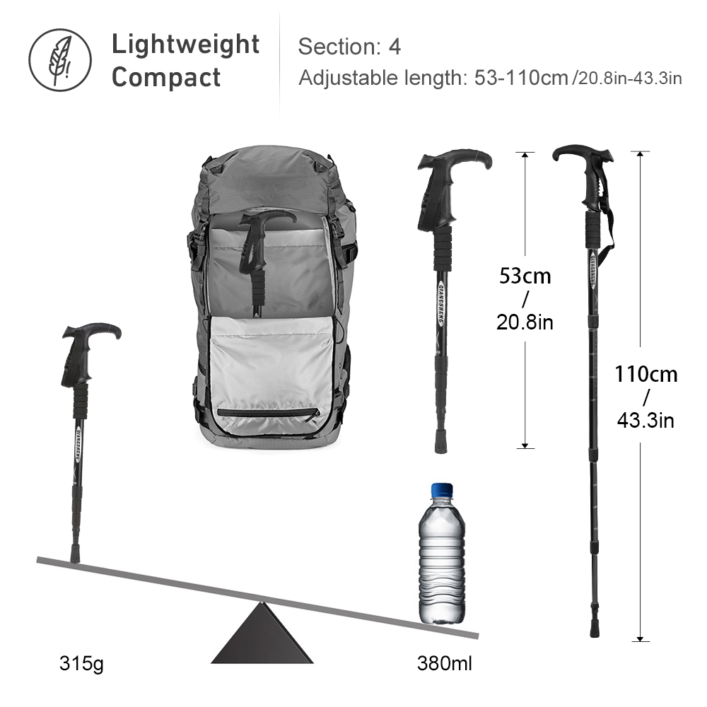Outdoor Folding Trekkings Pole - Trekking Pole Carbon 评论和价格
