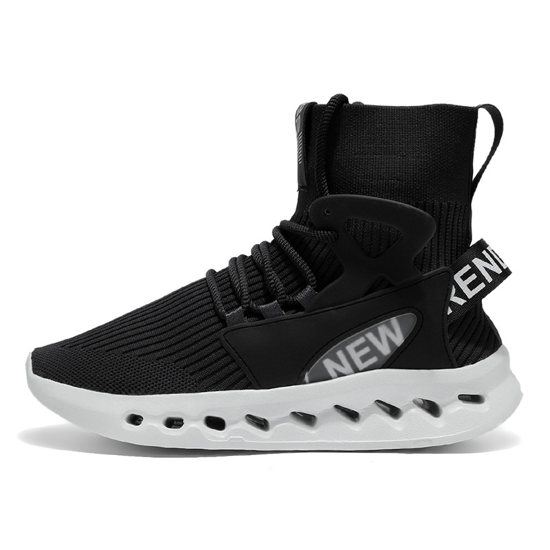 Trendy Men High Top Sock Shoes - Running Shoes Men 评论和价格
