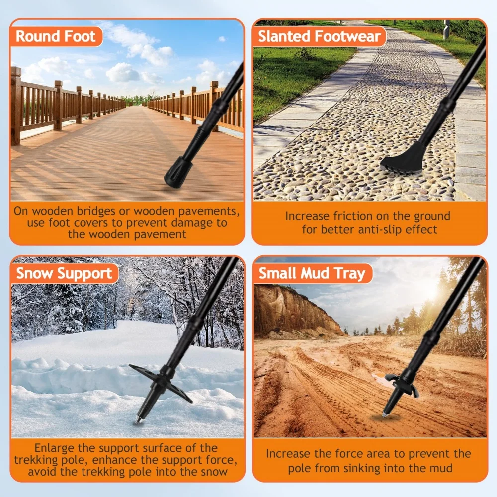 2 Pack Lightweight Foldable Tr - Trekking Pole Carbon 评论和价格