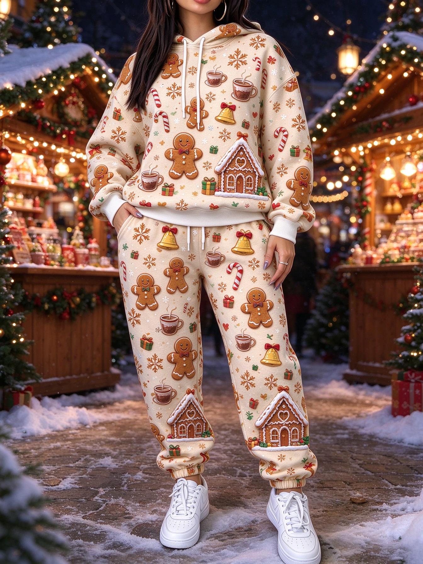 Women Christmas 2 Piece Tracks - Joggers Pants 评论和价格