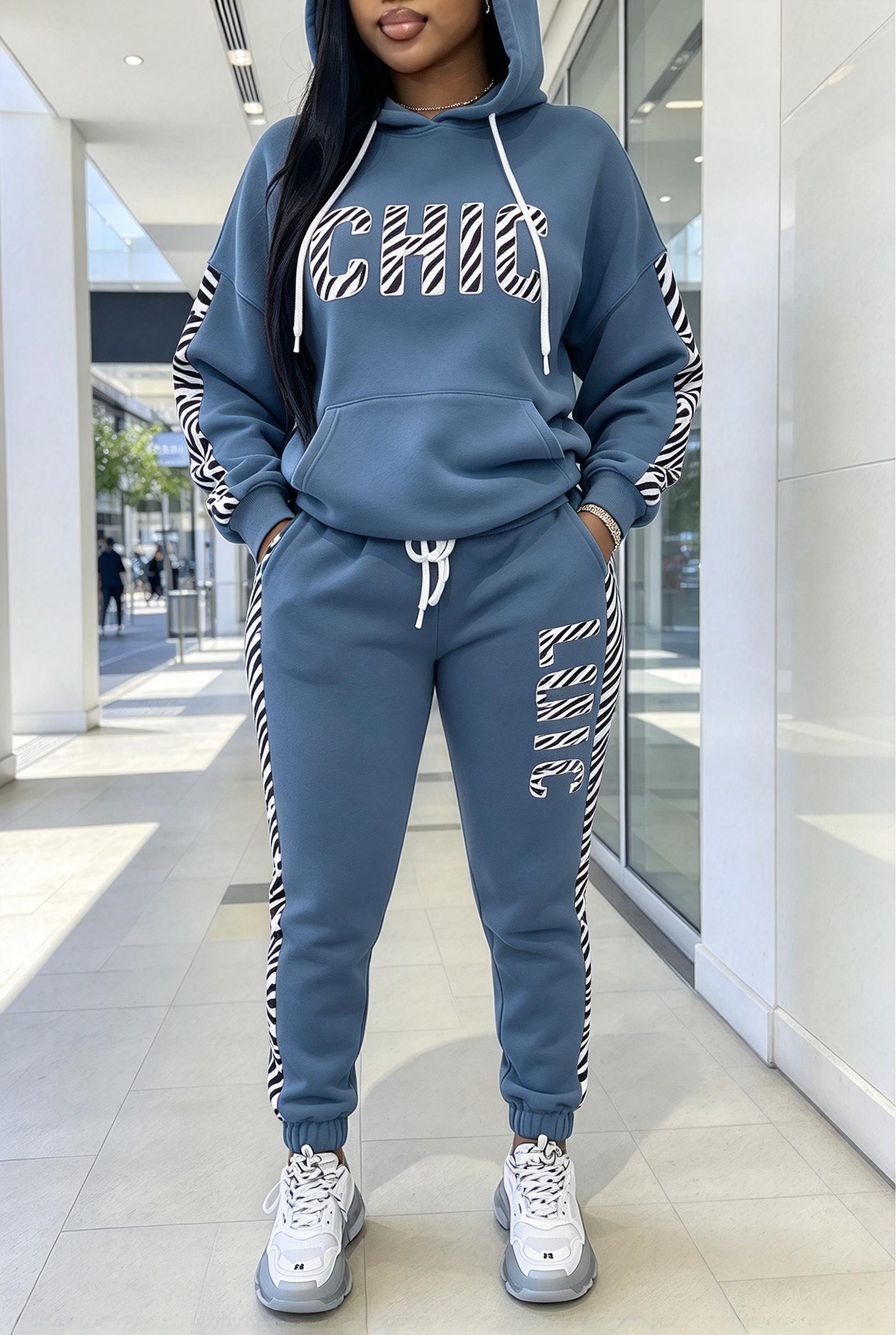 Women Letter Leopard Spliced H - Joggers Pants 评论和价格