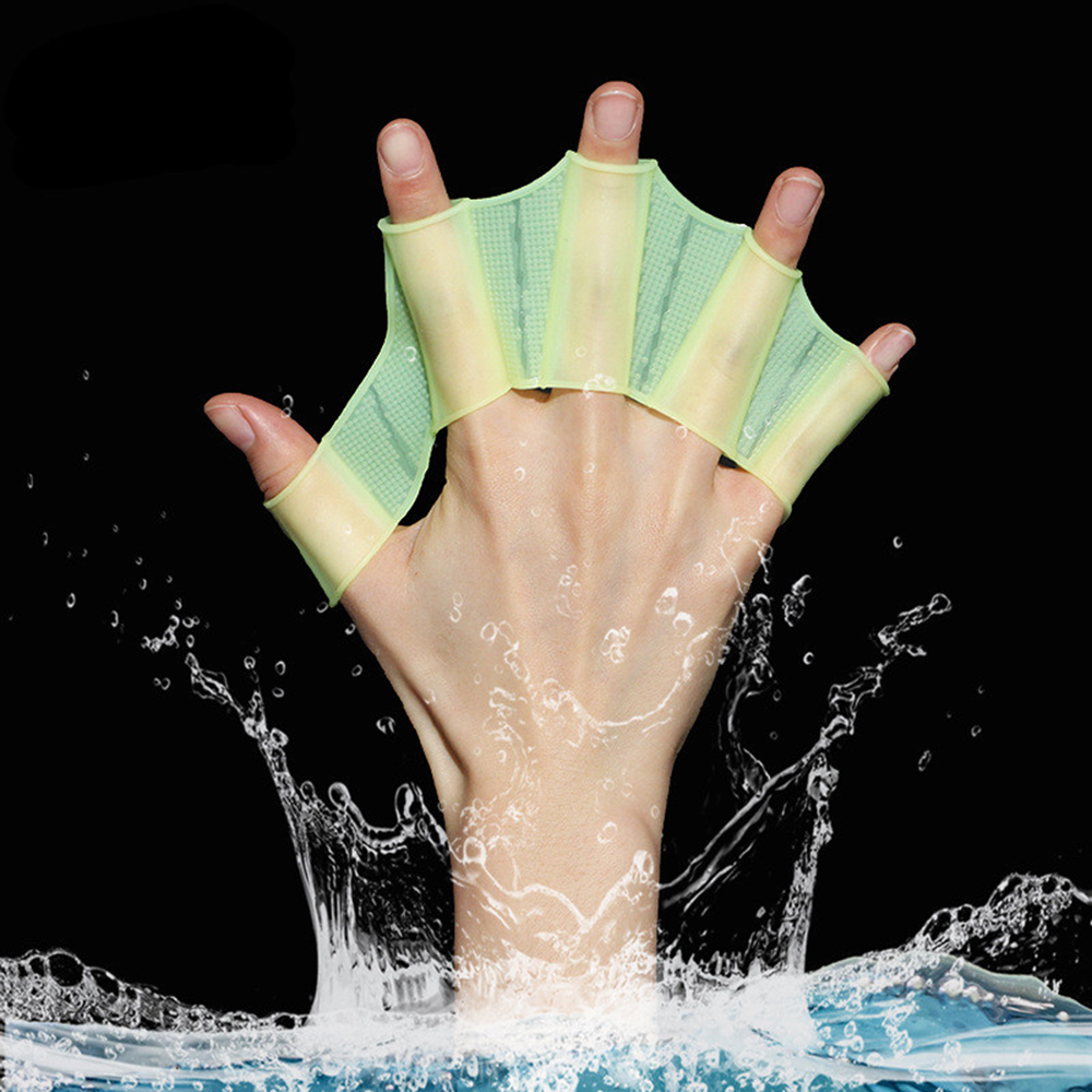 Silicone Swim Fins Hand Paddle - Running Gear Kids 评论和价格