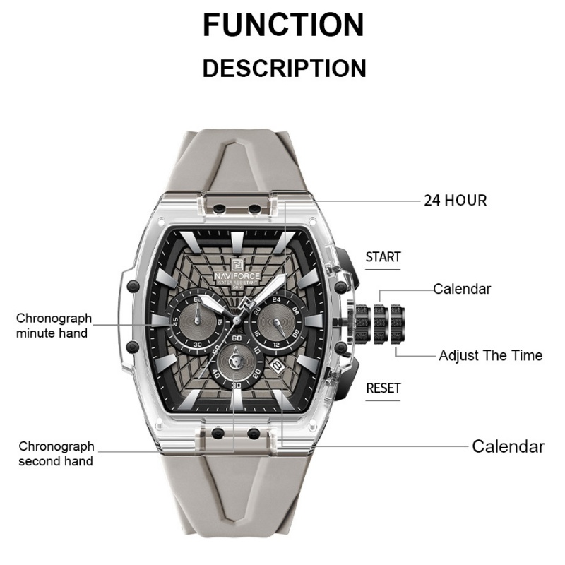 NF6113 NAVIFORCE Men's Multifu - Running Watch 评论和价格